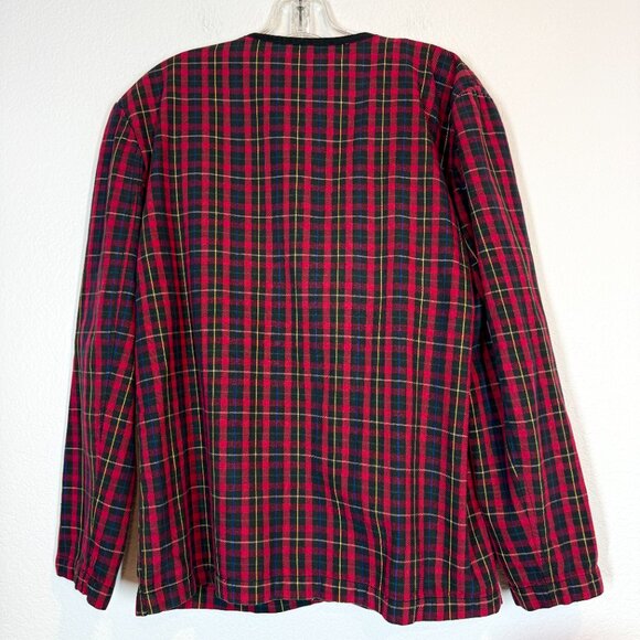 Vintage Esprit Plaid Jacket Medium Red Tartan 80s 90s Retro Cottagecore Plaid - Picture 3 of 12